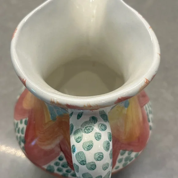 MacKenzie-Childs Multicolor Retired Keukenhoff Ceramic Pitcher - Picture 8 of 9